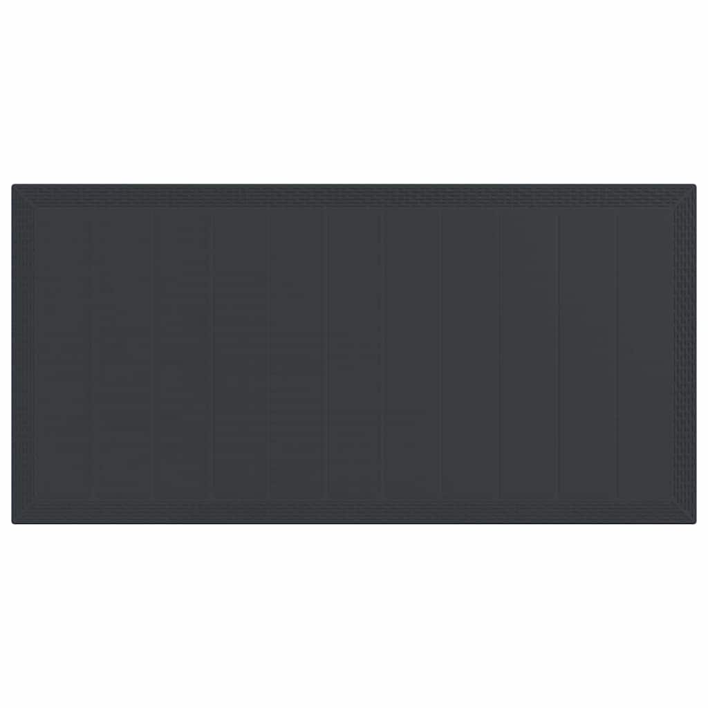 Set da Pranzo per Giardino 7 pcs Antracite Rattan Polt - homemem39