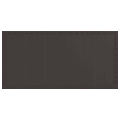 Set da Pranzo per Giardino 7 pcs Marrone Rattan Polt - homemem39