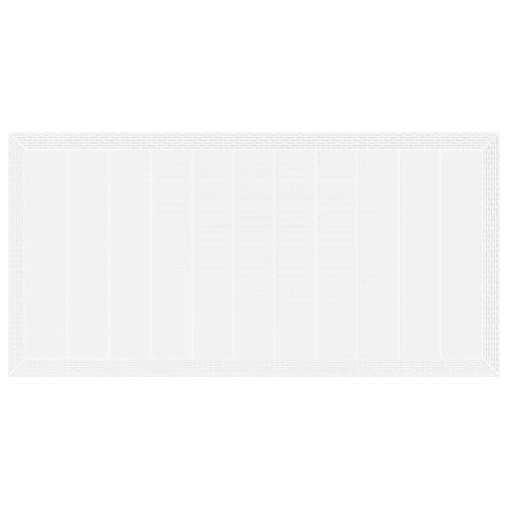 Set da Pranzo per Giardino 7 pcs Bianco Rattan Polt - homemem39