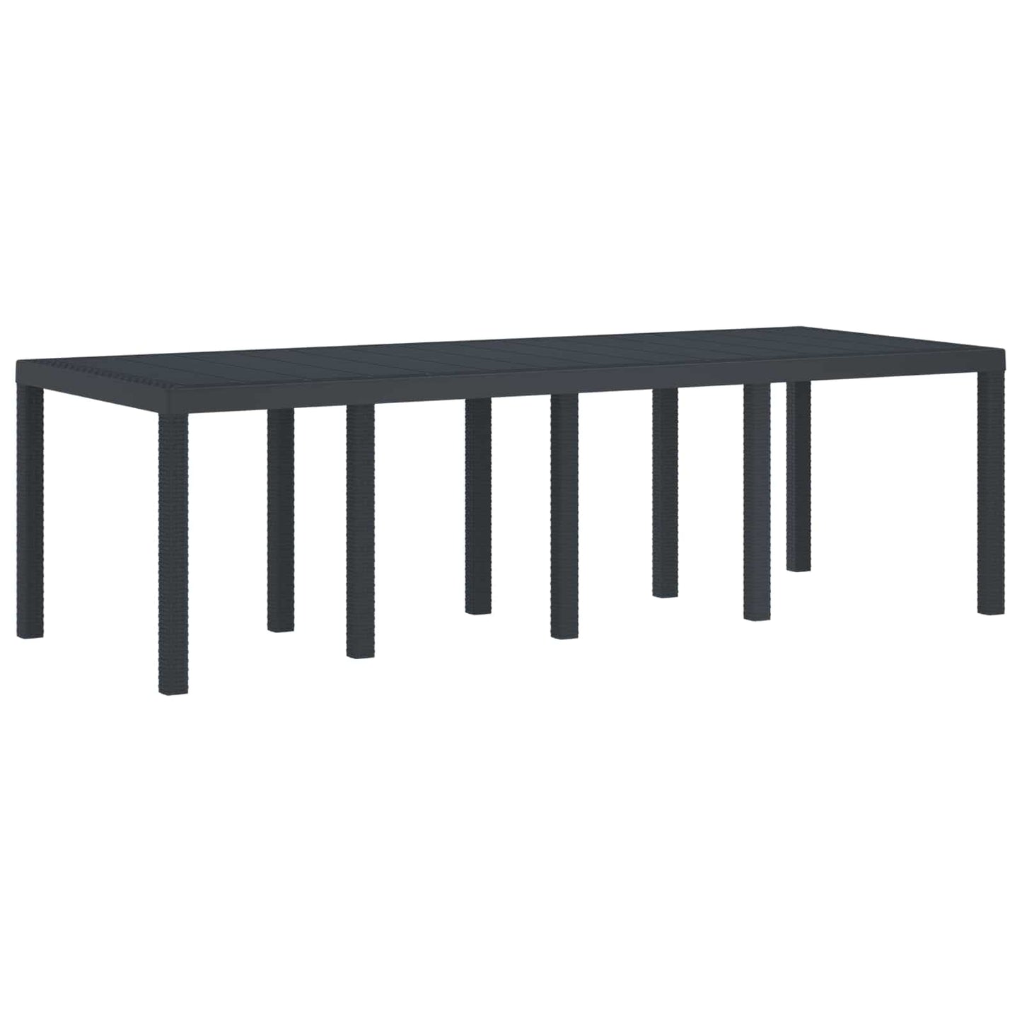 Set da Pranzo per Giardino 9 pz Antracite Polipropilene