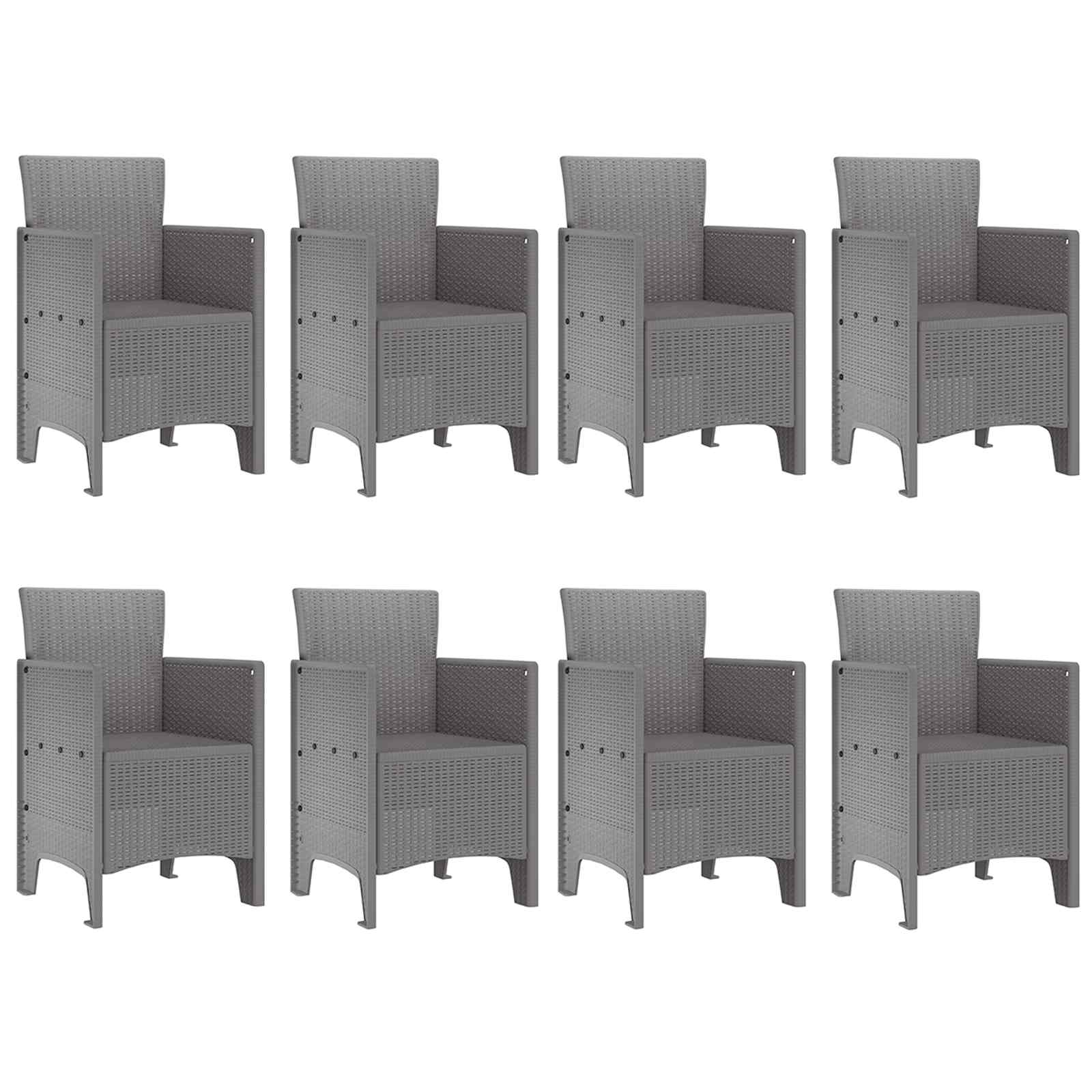 Set da Pranzo per Giardino 9 pz Bianco Polipropilene | homemem39