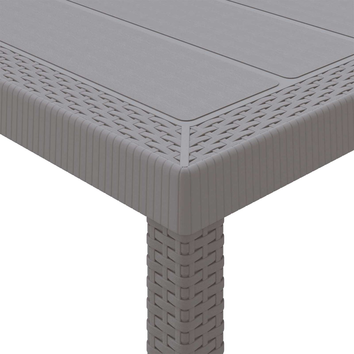 Set da Pranzo per Giardino 9 pz Bianco Polipropilene | homemem39