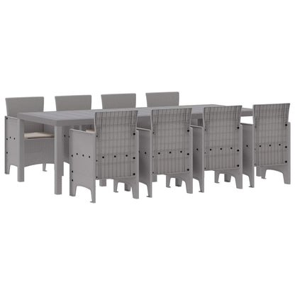 Set da Pranzo per Giardino 9 pz Bianco Polipropilene | homemem39