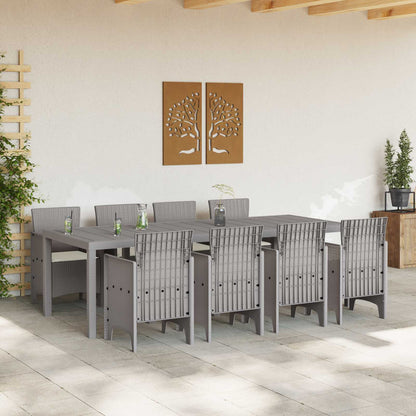 Set da Pranzo per Giardino 9 pz Bianco Polipropilene | homemem39