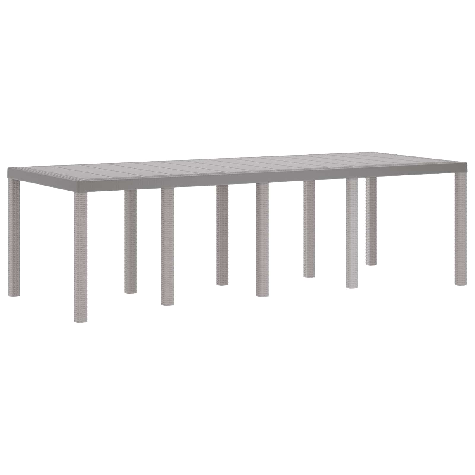 Set da Pranzo per Giardino 9 pz Bianco Polipropilene | homemem39