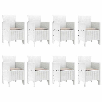 Set da Pranzo per Giardino 9 pcs Grigio chiaro Rattan Polt - homemem39