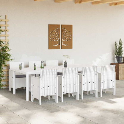 Set da Pranzo per Giardino 9 pcs Grigio chiaro Rattan Polt - homemem39