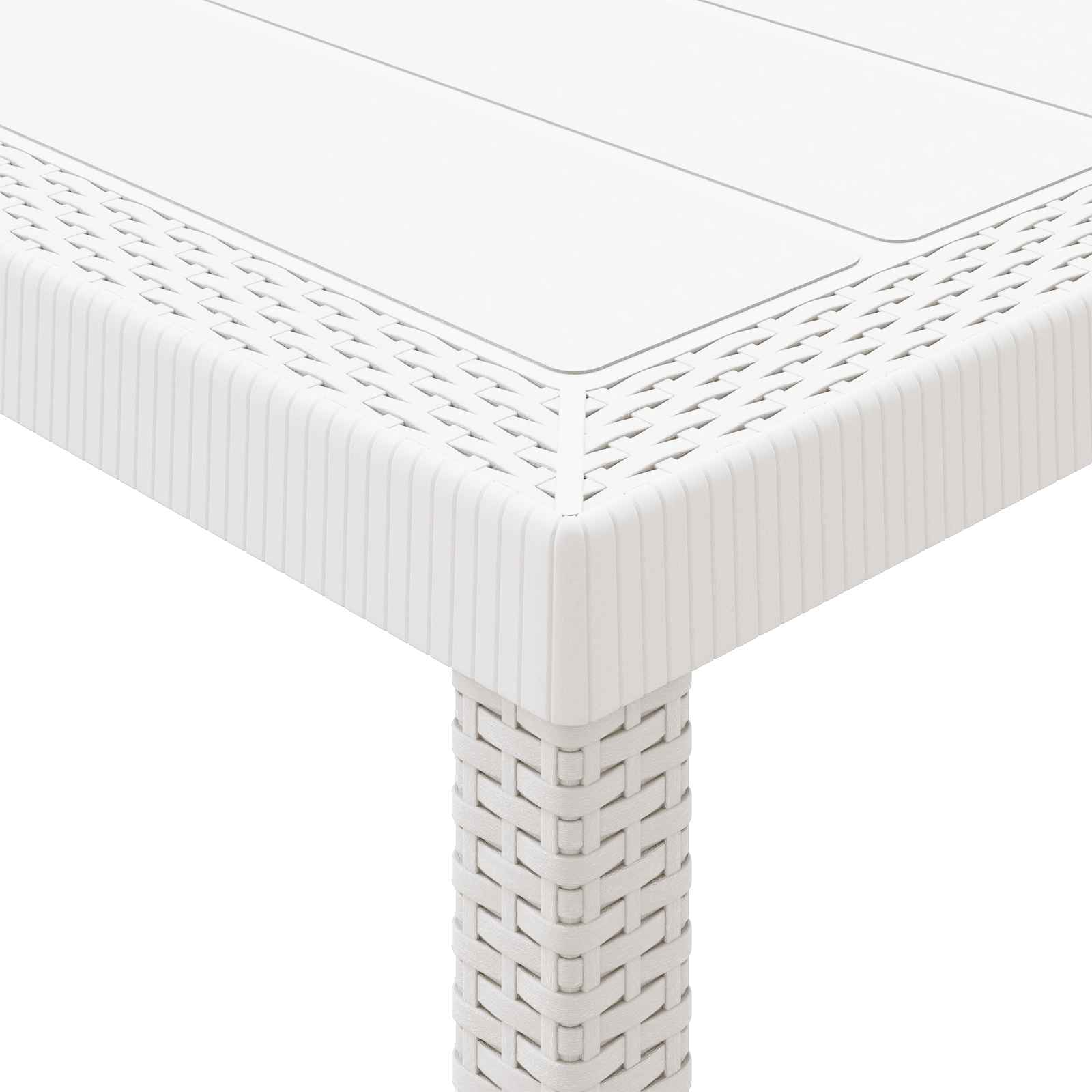 Set da Pranzo per Giardino 9 pz Grigio chiaro Polipropilene | homemem39