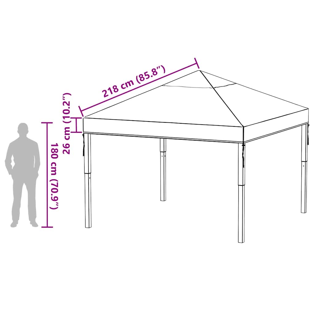 Sostituzione Copertura Gazebo Trasparente 300 x 300 x 26 cm PVC | homemem39