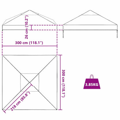 Sostituzione Copertura Gazebo Trasparente 300 x 300 x 26 cm PVC | homemem39