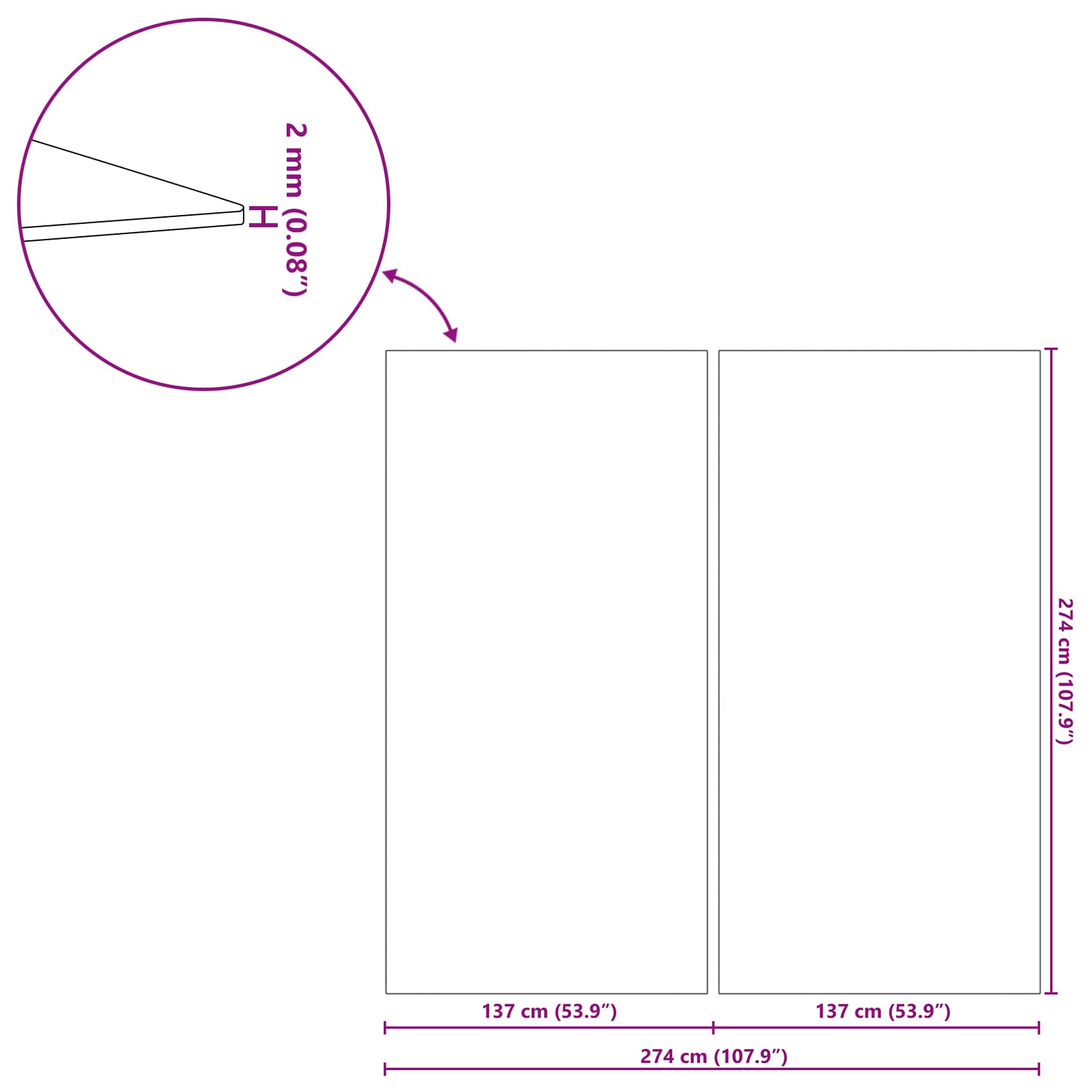 Telo per Fondo Piscina Grigio chiaro 274 x 274 x 0,1 cm | homemem39