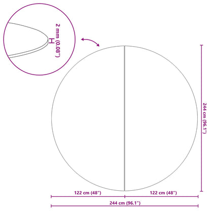 Telo per Fondo Piscina Nero Ø 244 cm Tessuto Non Tessuto | homemem39