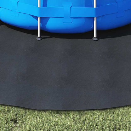 Telo per Fondo Piscina Nero Ø 306 cm Geotessile in Poliestere