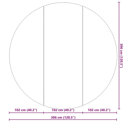 Telo per Fondo Piscina Nero Ø 306 cm Geotessile in Poliestere