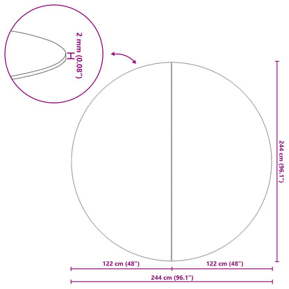 Telo per Fondo Piscina Nero Ø 244 cm Tessuto Non Tessuto | homemem39