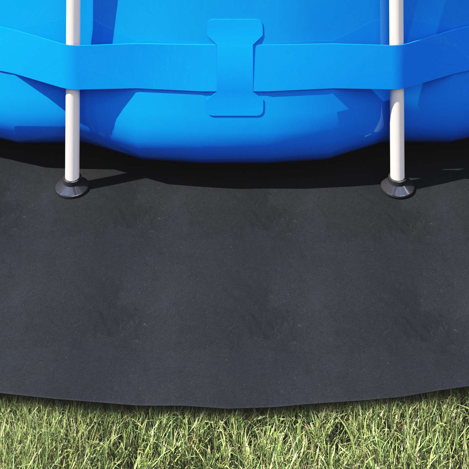 Telo per Fondo Piscina Nero Ø 396 cm Tessuto Non Tessuto | homemem39