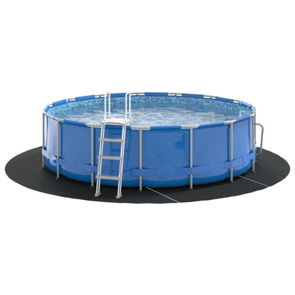 Telo per Fondo Piscina Nero Ø 396 cm Tessuto Non Tessuto | homemem39