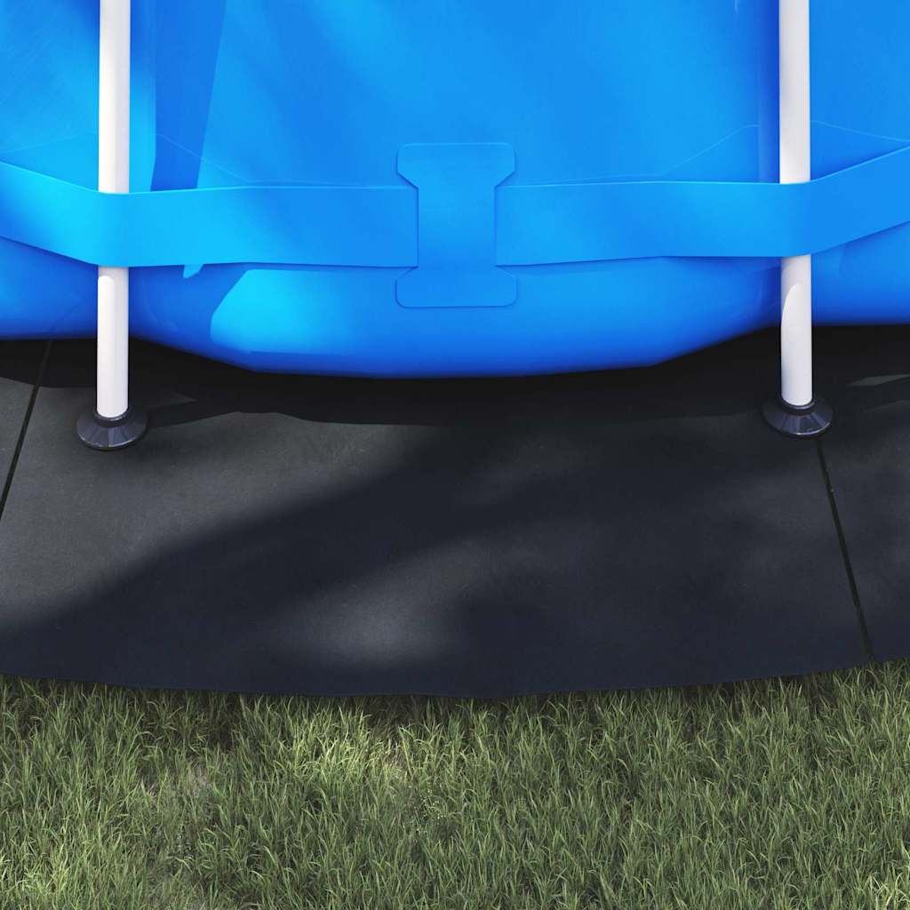 Telo per Fondo Piscina Nero Ø 550 cm Geotessile in Poliestere