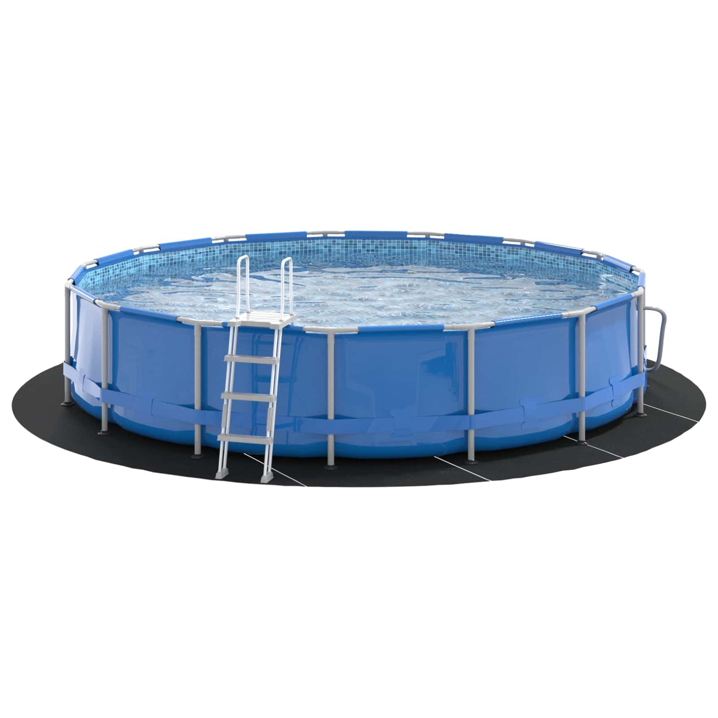 Telo per Fondo Piscina Nero Ø 550 cm Tessuto Non Tessuto | homemem39