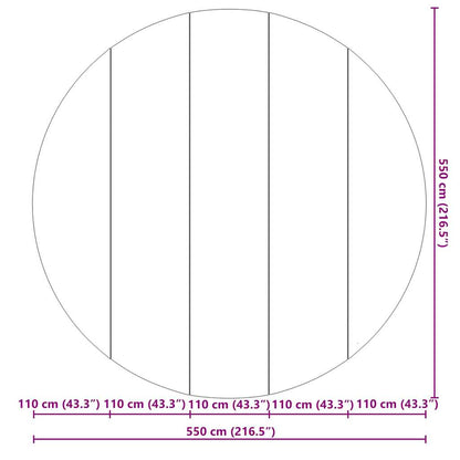 Telo per Fondo Piscina Nero Ø 550 cm Geotessile in Poliestere