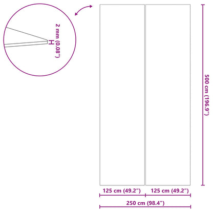 Telo per Fondo Piscina Regolabile Nero 500 x 250 x 0,1 cm | homemem39