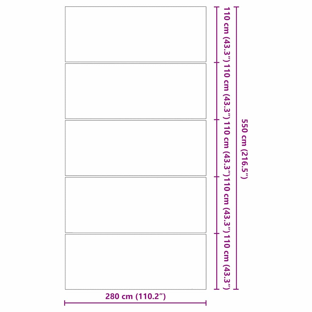 Telo per Fondo Piscina Altro Nero 550 x 280 cm