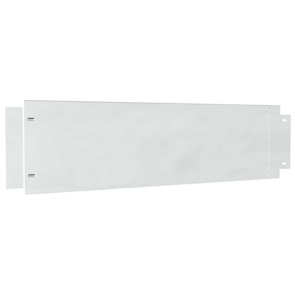 Bordure per prato 10 pcs Argento 100 x 25 x 0,07 cm | homemem39
