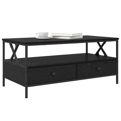 Tavolino da salotto with Drawer Rovere nero 100 x 51 x 45 cm