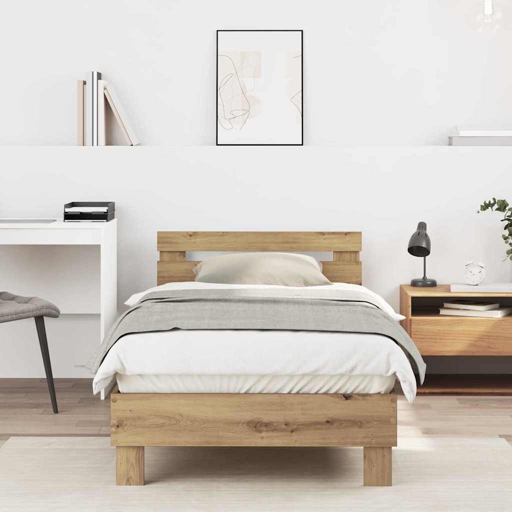 Struttura del letto Rovere artigianale 203 x 95 x 70 cm | homemem39