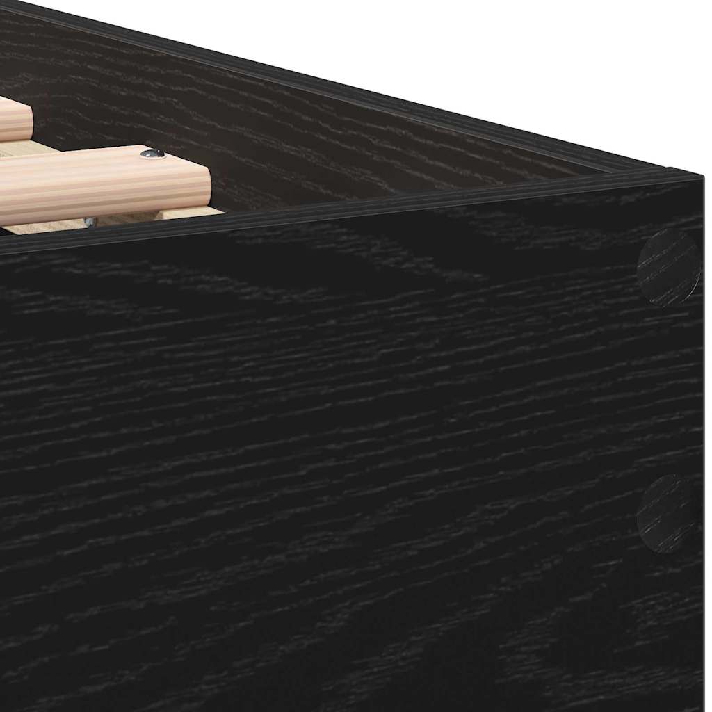 Struttura del letto Rovere Nero 203 x 95 x 70 cm | homemem39