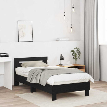 Struttura del letto Rovere Nero 193 x 95 x 88 cm | homemem39