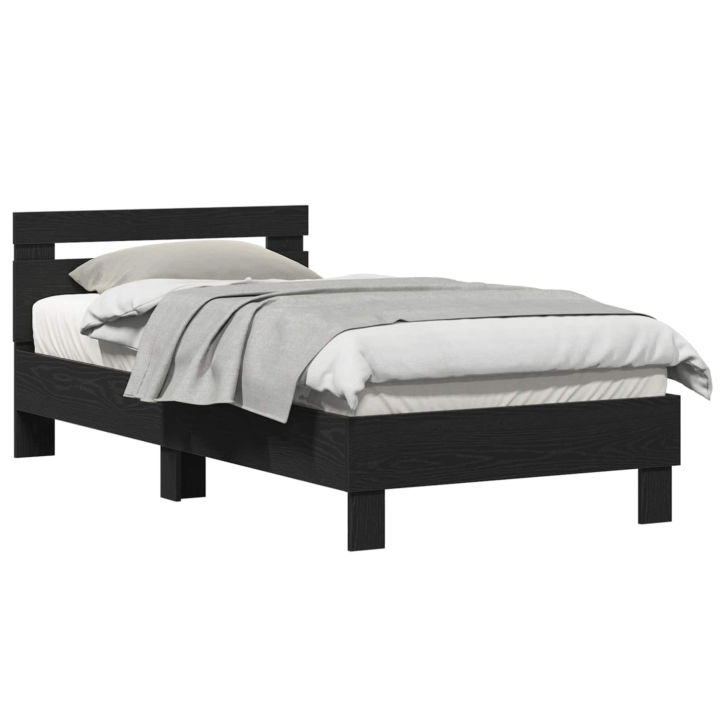 Struttura del letto Rovere Nero 193 x 95 x 88 cm | homemem39