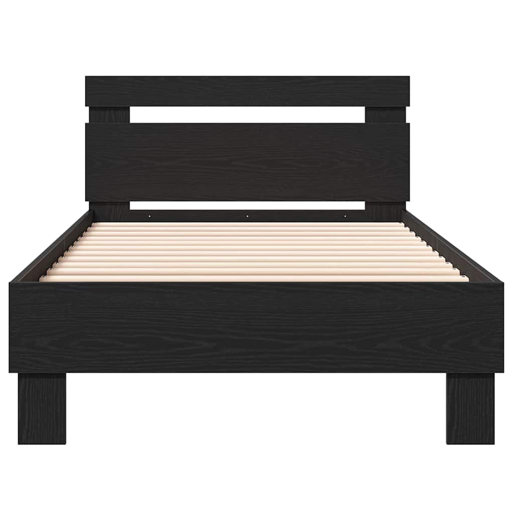 Struttura del letto Rovere Nero 193 x 95 x 88 cm | homemem39