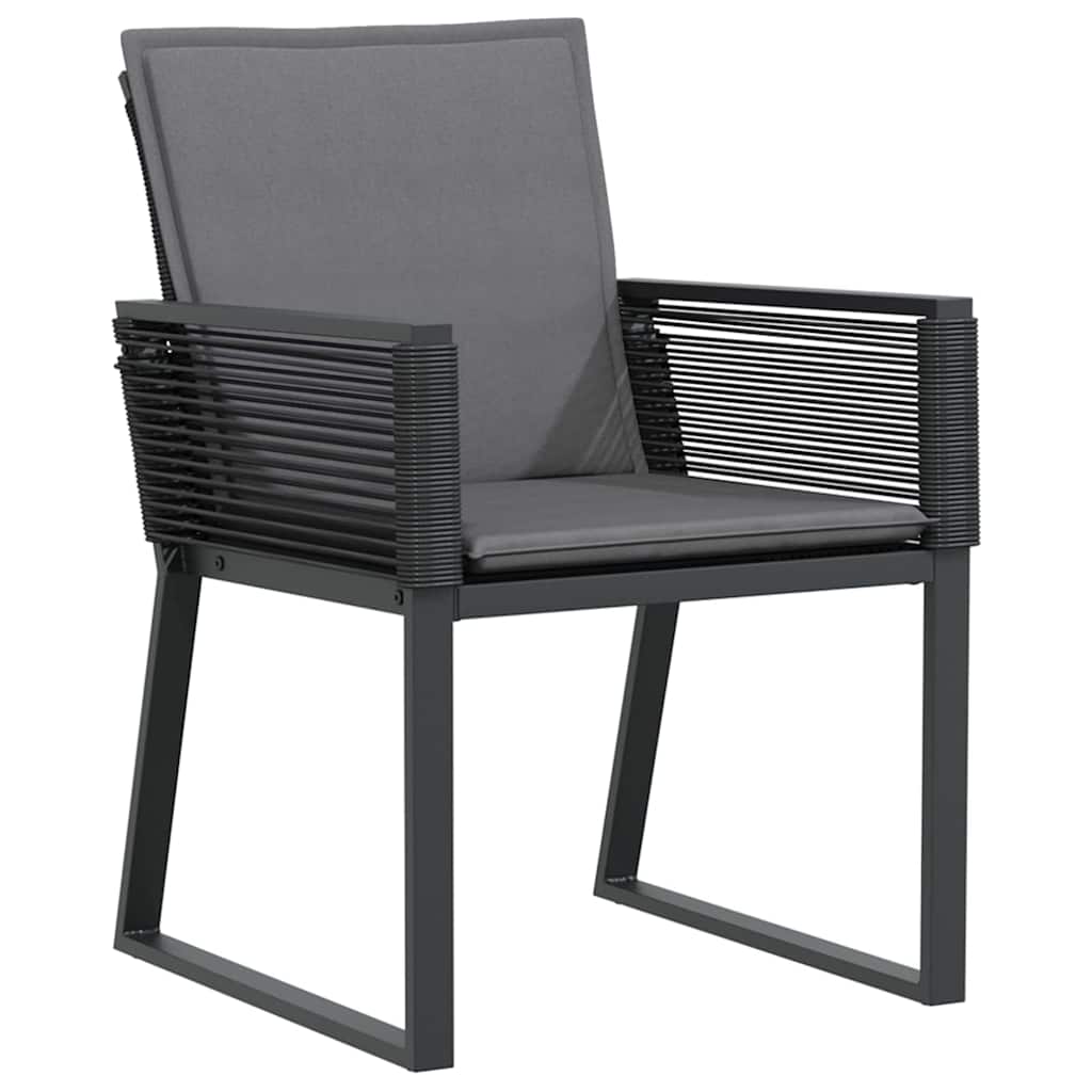 Set da Pranzo per Giardino 7 pcs Antracite polyrattan | homemem39