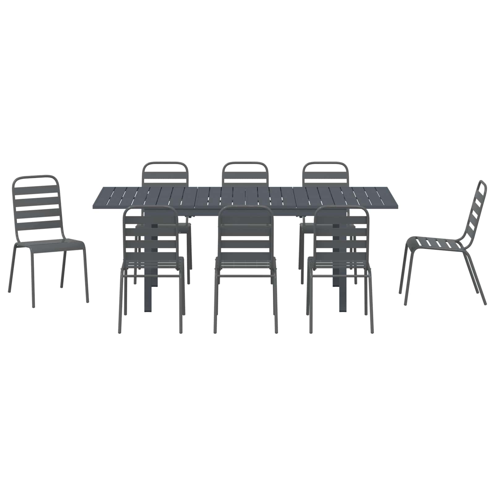 Set da Pranzo per Giardino 9 pcs Antracite | homemem39