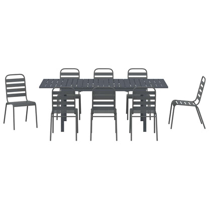 Set da Pranzo per Giardino 9 pcs Antracite | homemem39