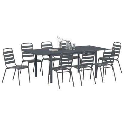 Set da Pranzo per Giardino 9 pcs Antracite | homemem39