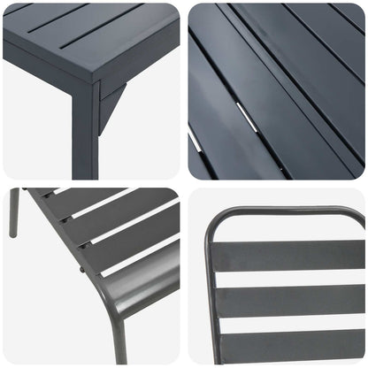 Set da Pranzo per Giardino 11 pcs Antracite | homemem39