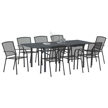 Set da Pranzo per Giardino 9 pcs Acciaio