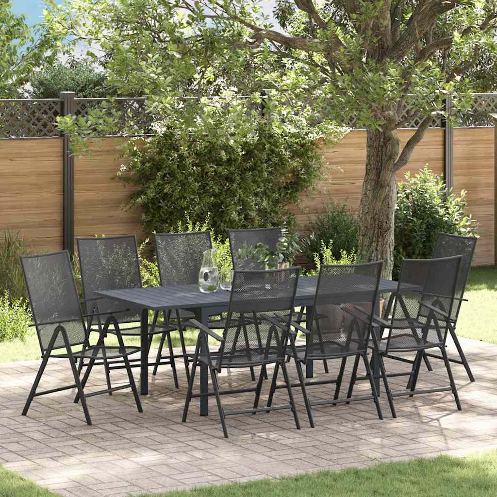 Set da Pranzo per Giardino 9 pcs Acciaio - homemem39