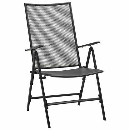 Set da Pranzo per Giardino 9 pcs Antracite Acciaio | homemem39