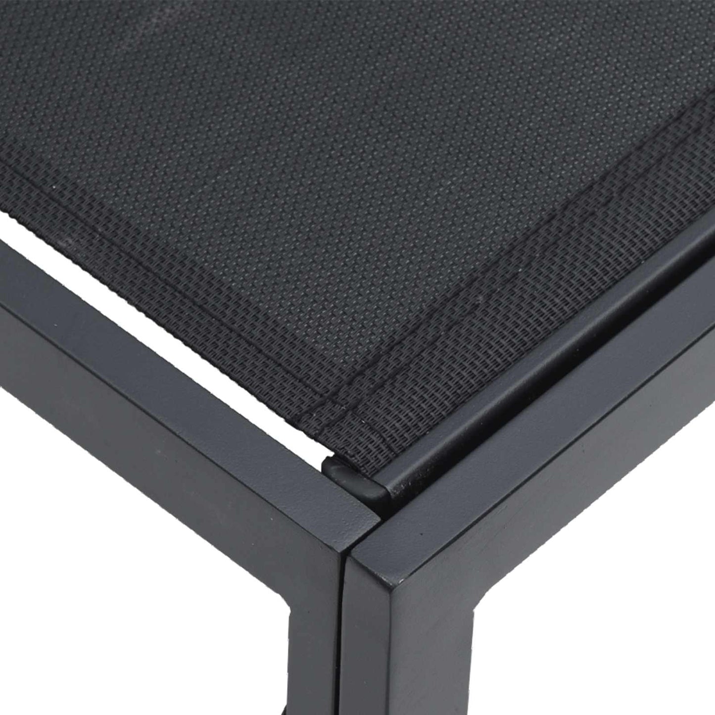 Set Divano da Giardino con cuscino 5 pcs Nero Alluminio | homemem39
