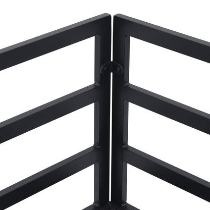 Set Divano da Giardino con cuscino 5 pcs Nero Alluminio | homemem39