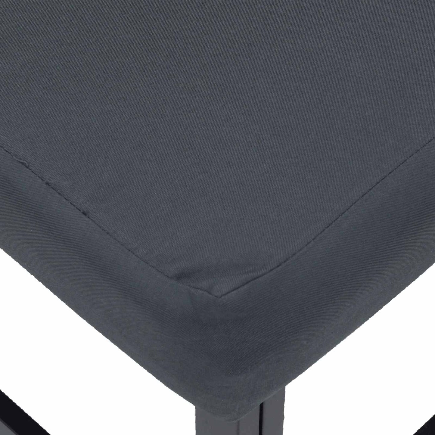 Set Divano da Giardino con cuscino 7 pcs Nero Alluminio | homemem39
