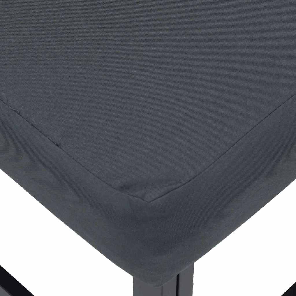 Set Divano da Giardino con cuscino 9 pcs Nero Alluminio - homemem39