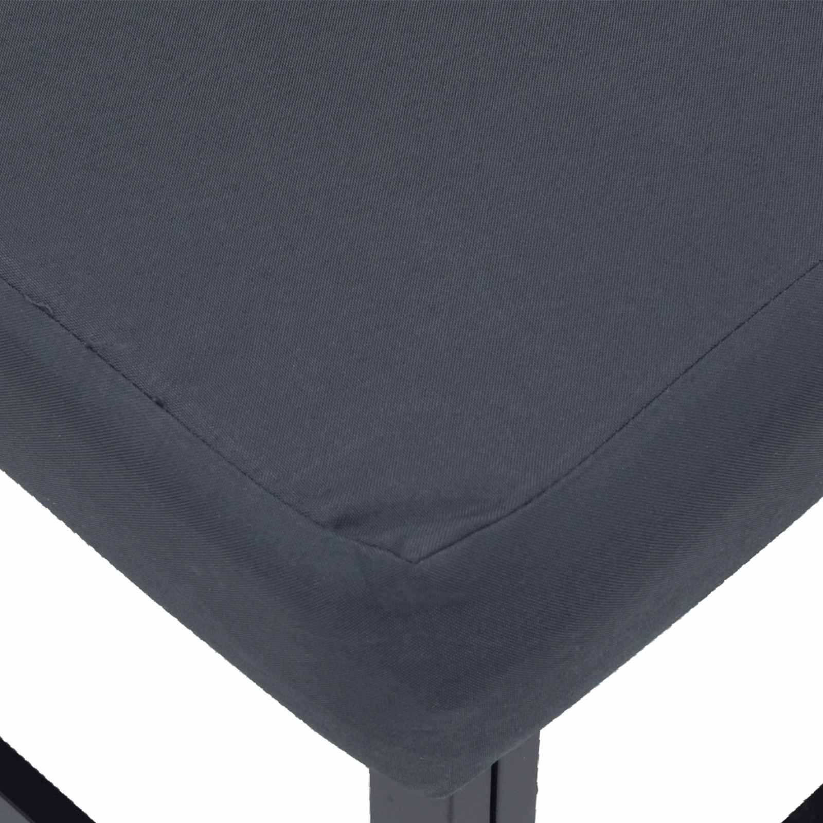 Set Divano da Giardino con cuscino 9 pcs Nero Alluminio | homemem39
