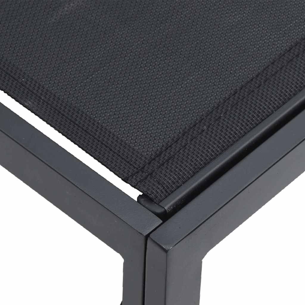 Set Divano da Giardino con cuscino 11 pcs Nero Alluminio | homemem39