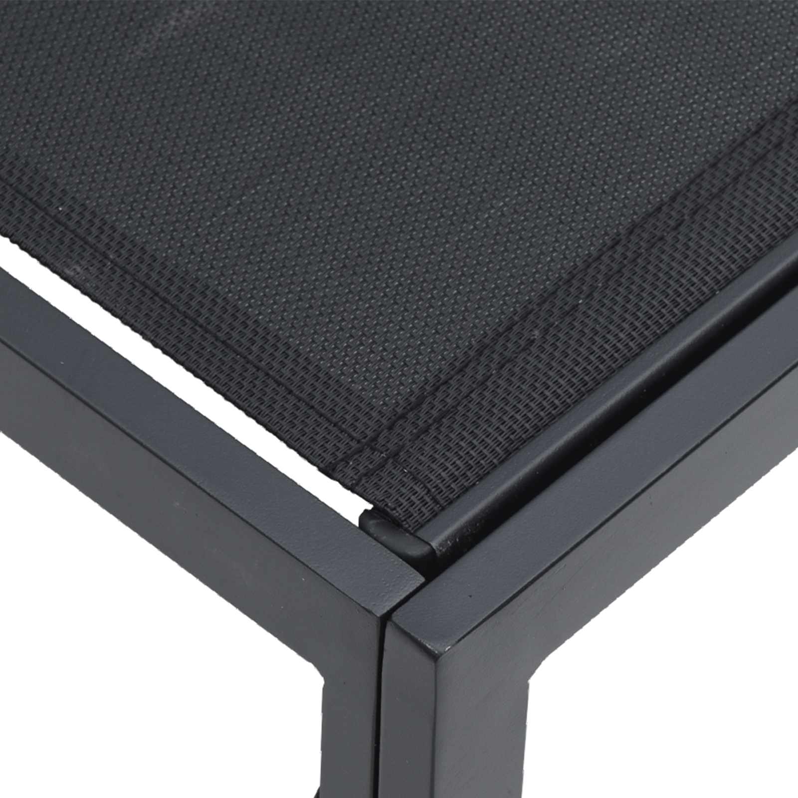 Set Divano da Giardino con cuscino 11 pcs Nero Alluminio | homemem39