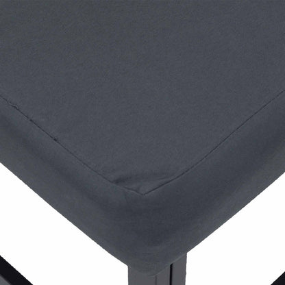 Set Divano da Giardino con cuscino 11 pcs Nero Alluminio | homemem39