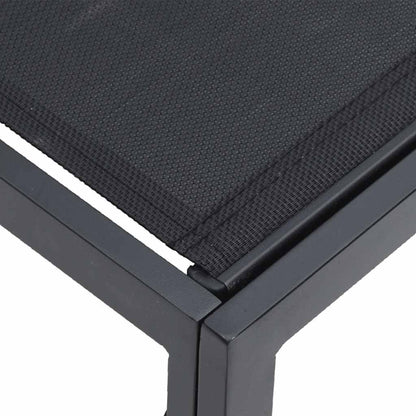 Set Divano da Giardino con cuscino 14 pcs Nero Alluminio | homemem39